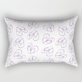 Flip Flops Purple Rectangular Pillow