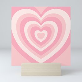 Pink Love Hearts  Mini Art Print