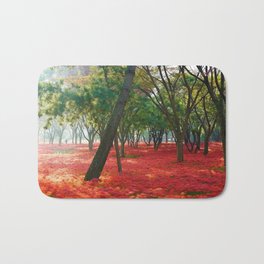 Red Resurrection Lilies in full bloom in the forest Bath Mat | Redflowers, Photo, Surpriselilies, Flowers, Curated, Photograph, Resurrectionlilies, Beautifulflowers, Botanical, Forest 