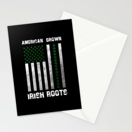 AMERICAN GROWN IRISH ROOTS SAINT PATRICKS DAY Stationery Card