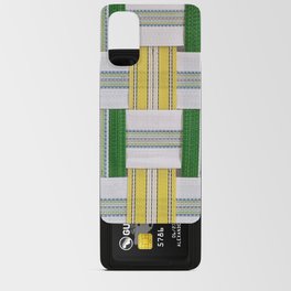 Retro Lawn Chair in Yellow, Green & White Android Card Case