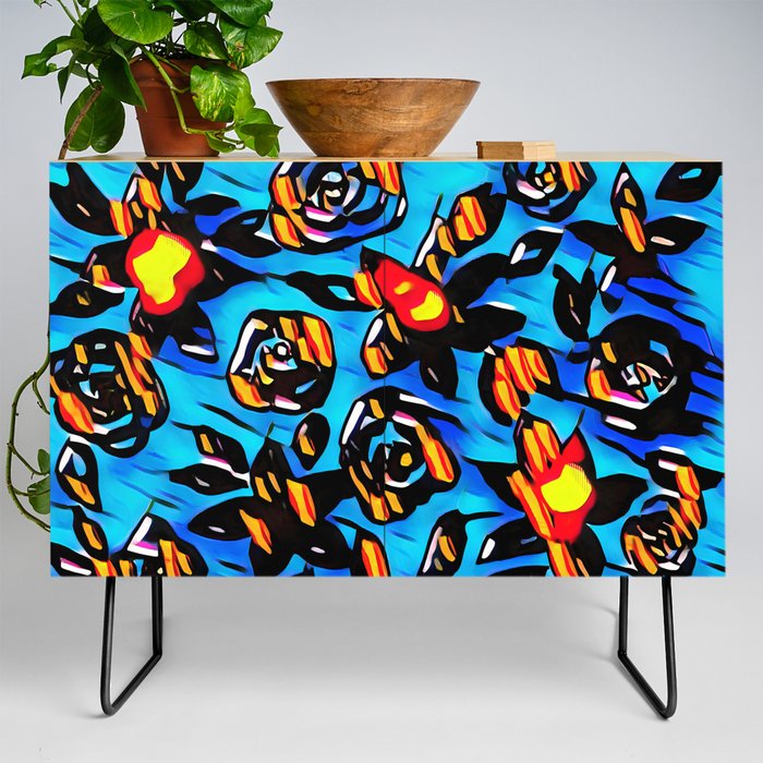 Electric Blooms Credenza