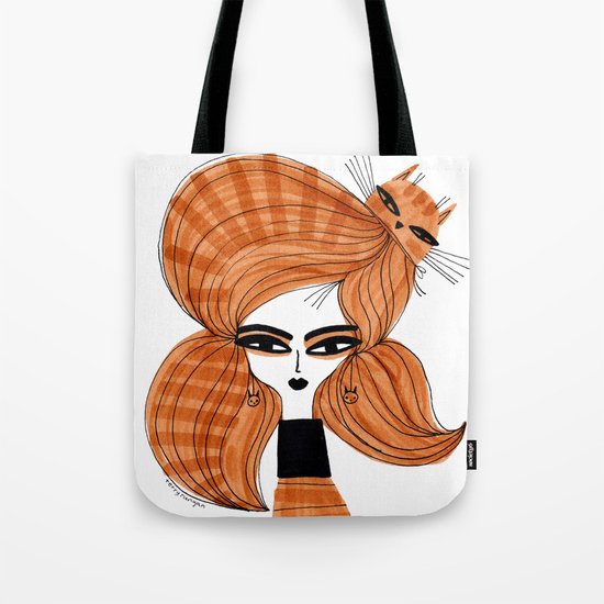 ORANGE TABBY HAIR Tote Bag