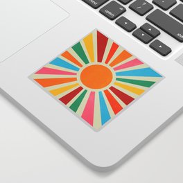 Retro Sunrise: Rainbow Edition Sticker