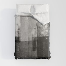 Black and White Minimalist Industrial Abstract Comforter