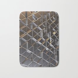 3 Dimensional (3D) seamless pattern design Bath Mat | Portal, Createyourown, Heart, Pink, Evil, 3Dimension, Aesthetic, Fanart, Graphicdesign, Triangle 