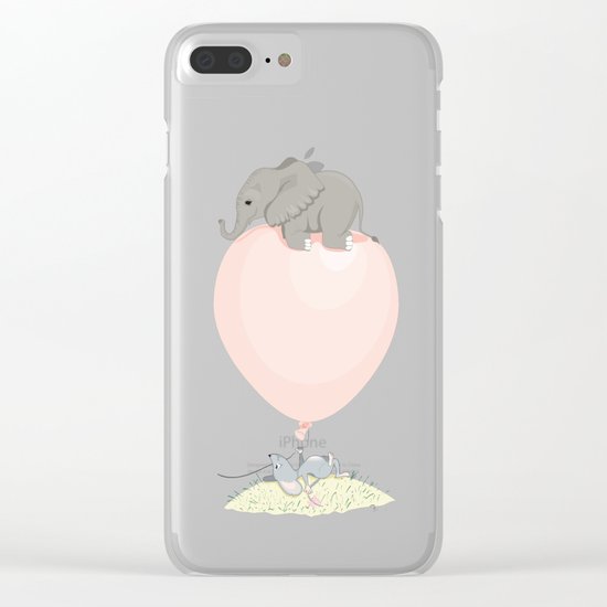 Flying elephant Clear iPhone Case