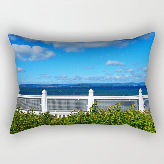 Shoreline Fence Rectangular Pillow