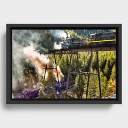 Steam Trains, Georgetown Loop Railroad, Colorado Framed Canvas