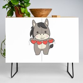 Donkey For Valentines Day Cute Animals With Credenza