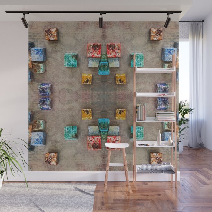 Toppled Ceramic Tiling 2 Wall Mural By Alisonhgross Toppled Ceramic Tiling 2 Wall Mural By Alisonhgross