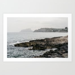 Moraira cliff | Alicante Spain travel photography | Warm and pastel colored photo art print Art Print Art Print