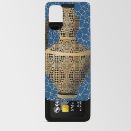Egg golden patterned vase portrait Android Card Case