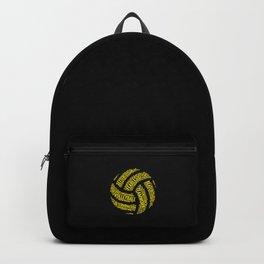 Yellow Volleyball Wordcloud - Gift Backpack