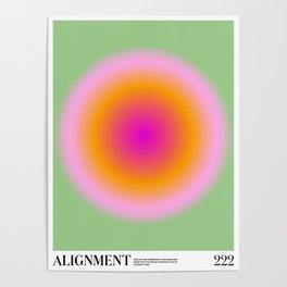 Angel Numbers: Alignment Poster | Poster, Aura, Circle, Graphicdesign, Gradient, Curated, Spiritual, Typography, Angelnumbers, Digital 