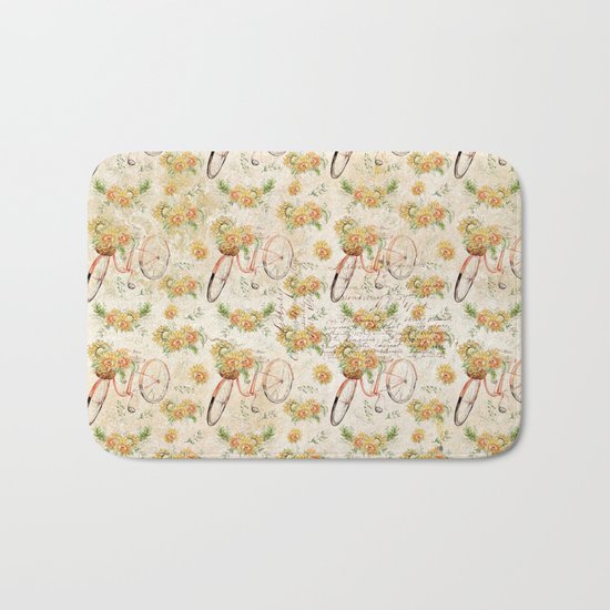 Vintage Sunflowers #11 Bath Mat
