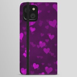 Violet Hearts iPhone Wallet Case