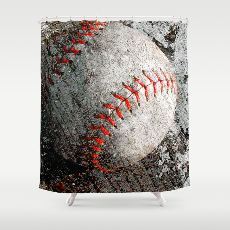 Baseball Art Shower Curtain By Takumipark Society6