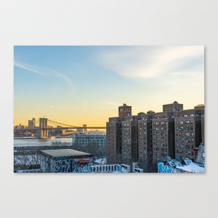 Brooklyn Bridge Sunset Canvas Print