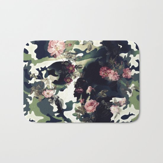 Camouflage Skull Bath Mat