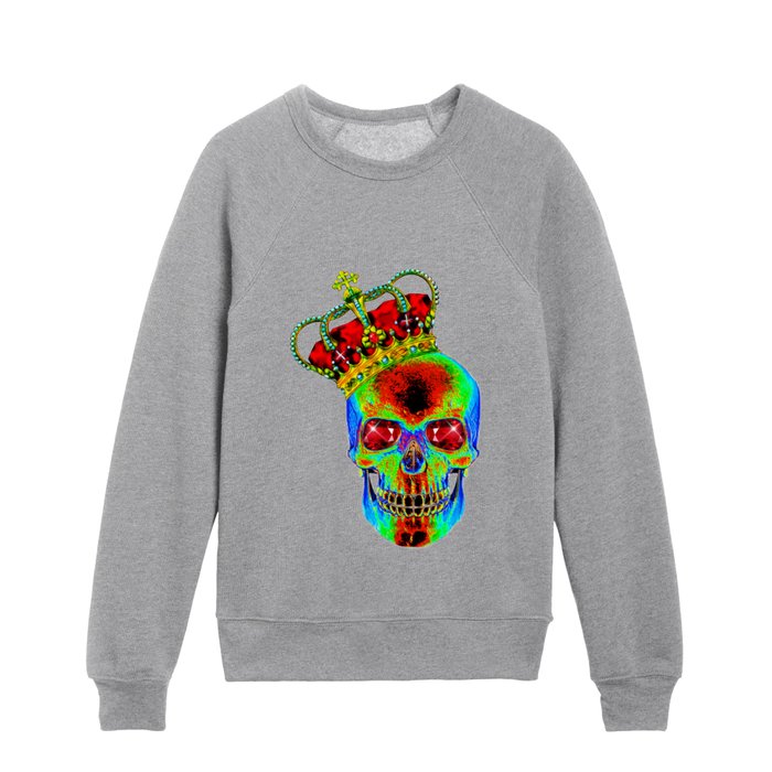 SKULL KING WITH RUBY EYES Kids Crewneck