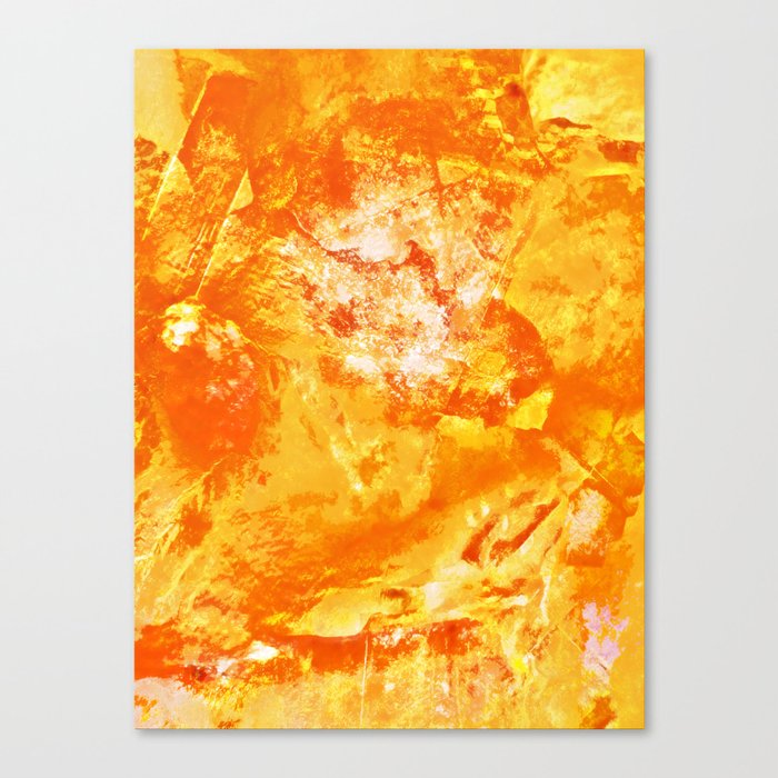 Fruit Punch Yellow Abstract Canvas Print