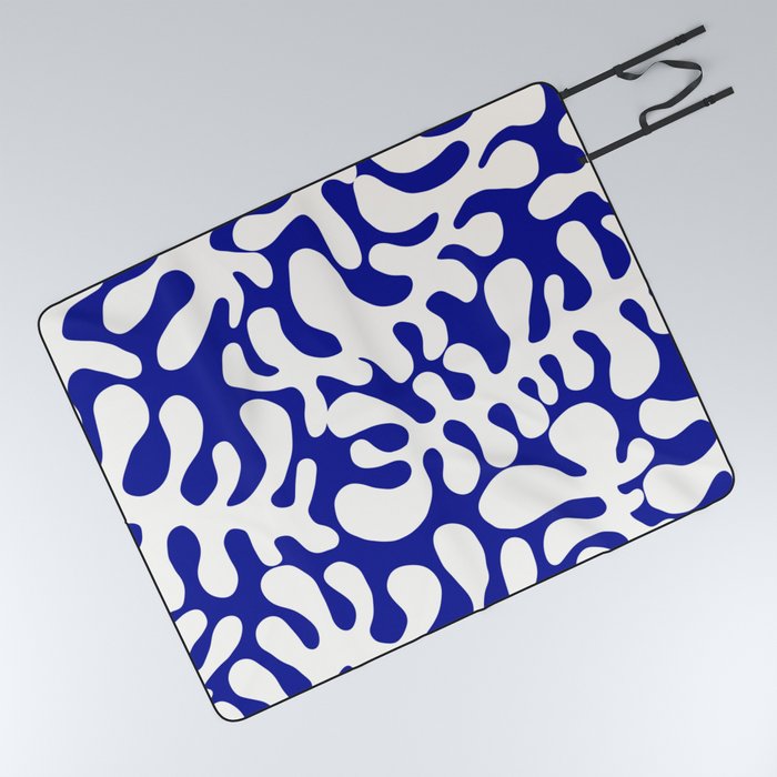 White Matisse cut outs seaweed pattern 12 Picnic Blanket