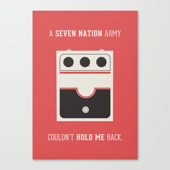 White Striped Canvas Print