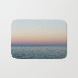 Blue hour at the sea - sunset - nature photography. Bath Mat | Sunset, Eveninglight, Minimal, Freedom, Onewithnature, Color, Vastness, Seaview, Naturephotography, Gentlewaves 