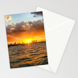 Biscayne Bay at sunset Stationery Cards