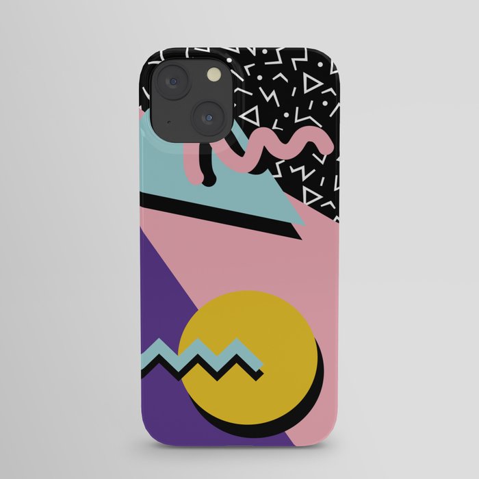 Memphis Pattern 23 - 80s Retro - Pastel Colors iPhone Case