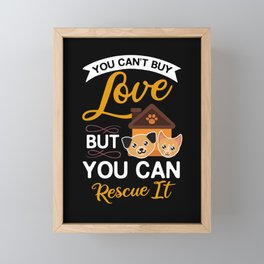 Pet Adoption Animal Rescue Dog Cat Adopt Framed Mini Art Print