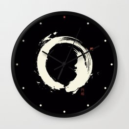 Black Enso / Japanese Zen Circle Wall Clock