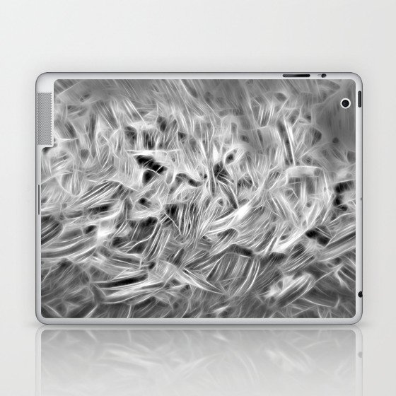 Psychedelic Abstraction In Black And White Laptop & iPad Skin