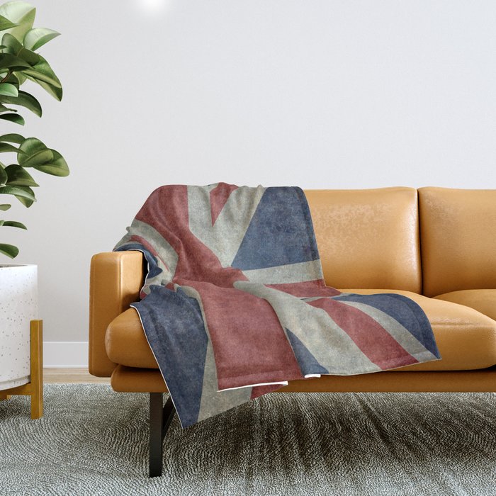 Vintage union jack throw blanket online