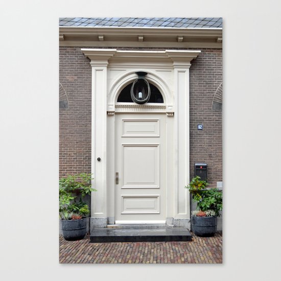 White church door Canvas Print