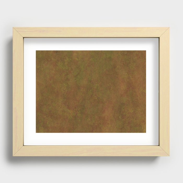 Old yellow rusty brown Recessed Framed Print