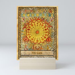 The Sun Vintage Tarot Card Mini Art Print