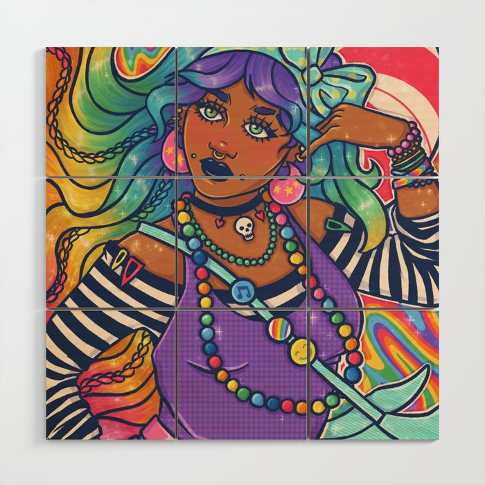 Candy Girl Wood Wall Art