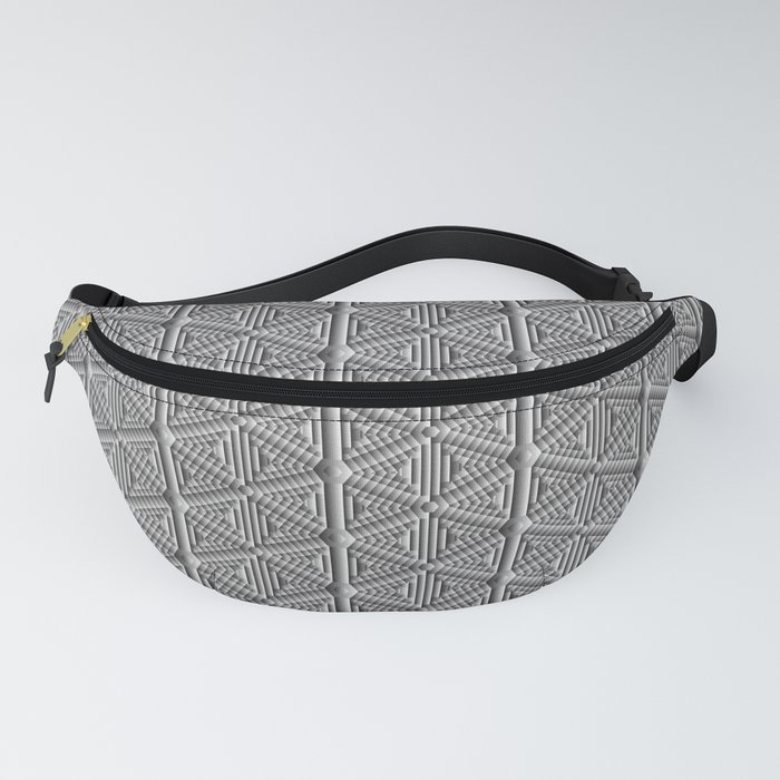 Grey Snowflakes Fanny Pack