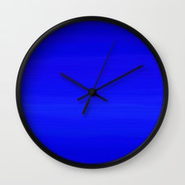 Solid Cobalt Blue - Brush Texture Wall Clock