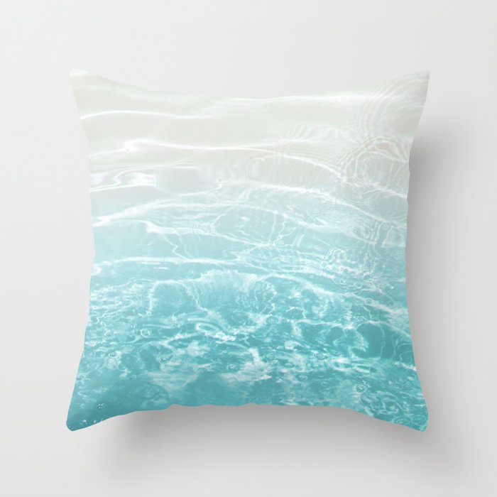 Soft Blue Gray Ocean Dream #1 #water #decor #art #society6 Throw Pillow