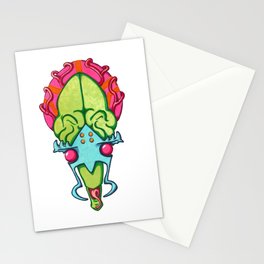 Alien Head Stationery Cards