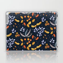 Nepi - deep blue flower pattern Laptop Skin
