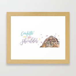 Confetti turtle Framed Art Print