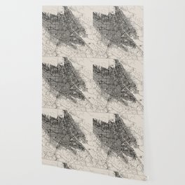 San Jose, USA - Black and White City Map - Minimal Aesthetic Wallpaper