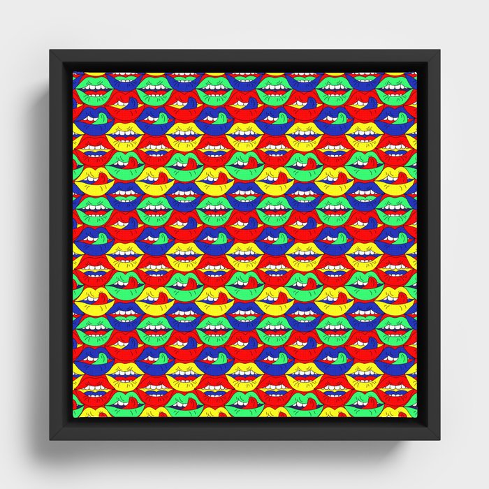 Mouth PoP Framed Canvas