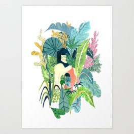 Plant Lover Gal Art Print