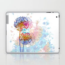 Colorful Floral Art - Dandelion Dreams Laptop Skin