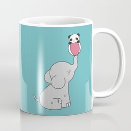 Kawaii Cute Elephant And Panda Coffee Mug